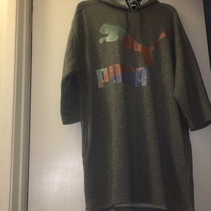 PUMA glam oversized hooded dress